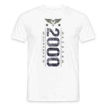Limited Edition 2000 Birthday Strength and Honor - Men's T-Shirt - white - Front - AI Model Male 178 dark (178cm)