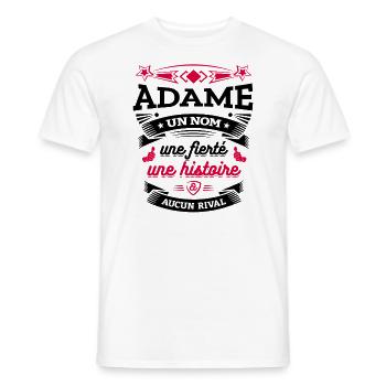 ADAME UN NOM UNE FIERTÉ AUCUN RIVAL - T-shirt homme - blanc - Devant - AI Model Male 178 dark (178cm)