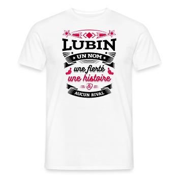 LUBIN UN NOM UNE FIERTÉ AUCUN RIVAL - T-shirt homme - blanc - Devant - AI Model Male 178 dark (178cm)