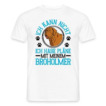 Plans Broholmer avec mon Broholmer - T-shirt homme - blanc - Devant - AI Model Male 178 dark (178cm)