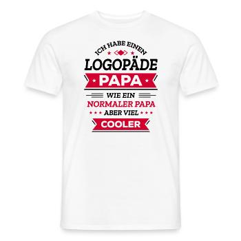 LOGOPÄDE PAPA: VATERTAG, GEBURTSTAG, WEIHNACHTEN - Männer T-Shirt - Weiß - Vorne - AI Model Male 178 dark (178cm)