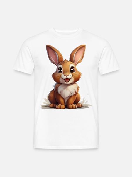 Lapin mignon ou lapin mignon - T-shirt homme - blanc