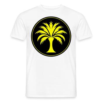 Icône de palmier - T-shirt homme - blanc - Devant - AI Model Male 178 dark (178cm)