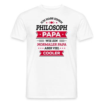 PHILOSOPH PAPA: COOL, VATERTAG, WEIHNACHTEN - Männer T-Shirt - Weiß - Vorne - AI Model Male 178 dark (178cm)