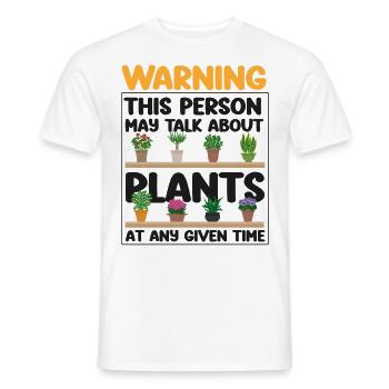 Plant Lover Gardening Warning This - Männer T-Shirt - Weiß - Vorne - AI Model Male 178 dark (178cm)