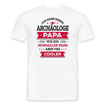 ARCHÄOLOGE PAPA: COOL, VATERTAG, WEIHNACHTEN - Männer T-Shirt - Weiß - Vorne - AI Model Male 178 dark (178cm)