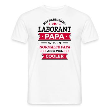 LABORANT PAPA: COOL, VATERTAG, WEIHNACHTEN - Männer T-Shirt - Weiß - Vorne - AI Model Male 178 dark (178cm)