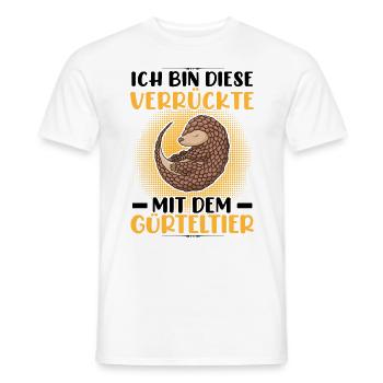 Armadillo Crazy with Armadillo Armadillo Armadillo - Men's T-Shirt - white - Front - AI Model Male 178 dark (178cm)
