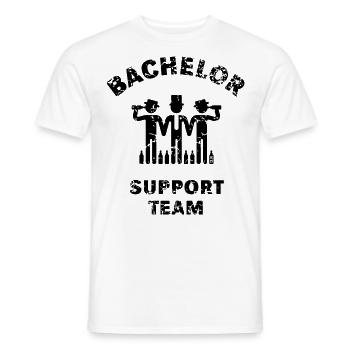 Equipe de soutien Bachelor (Marié Enterrement de vie de garçon Vintage B) - T-shirt homme - blanc - Devant - AI Model Male 178 dark (178cm)