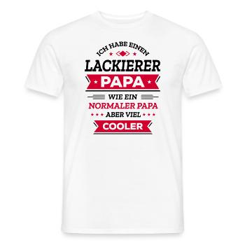 LACKIERER PAPA: GEBURTSTAG WEIHNACHTEN VATERTAG - Männer T-Shirt - Weiß - Vorne - AI Model Male 178 dark (178cm)