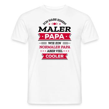 MALER PAPA: GEBURTSTAG WEIHNACHTEN VATERTAG - Männer T-Shirt - Weiß - Vorne - AI Model Male 178 dark (178cm)