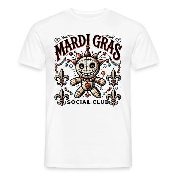 Mardi Gras Voodoo Doll Social Club - T-shirt homme - blanc - Devant - AI Model Male 178 dark (178cm)