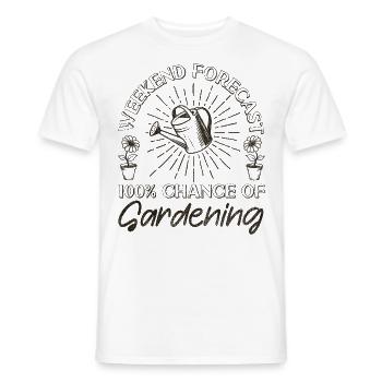 Week-end de jardinage pour les amoureux des plantes - T-shirt homme - blanc - Devant - AI Model Male 178 dark (178cm)