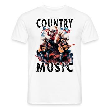Country Music Guitar Guitarist Singer USA Vintage - Men's T-Shirt - white - Front - AI Model Male 178 dark (178cm)