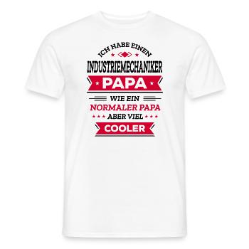 INDUSTRIEMECHANIKER PAPA - COOLER, VATERTAG - Männer T-Shirt - Weiß - Vorne - AI Model Male 178 dark (178cm)