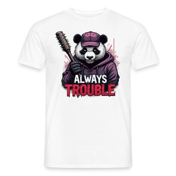 Gangster Panda Panda Panda Bear Pandas - Men's T-Shirt - white - Front - AI Model Male 178 dark (178cm)