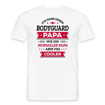 BODYGUARD PAPA: GEBURTSTAG, WEIHNACHTEN, VATERTAG - Männer T-Shirt - Weiß - Vorne - AI Model Male 178 dark (178cm)