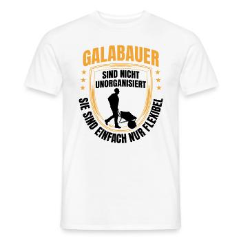 Landscaping contractors are flexible landscapers - Men's T-Shirt - white - Front - AI Model Male 178 dark (178cm)
