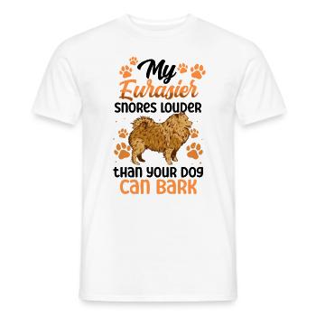 L’Eurasier ronfle plus fort Spitz Eurasien - T-shirt homme - blanc - Devant - AI Model Male 178 dark (178cm)