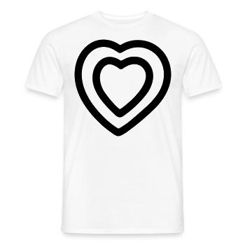 Herz - Männer T-Shirt - Weiß - Vorne - AI Model Male 178 dark (178cm)
