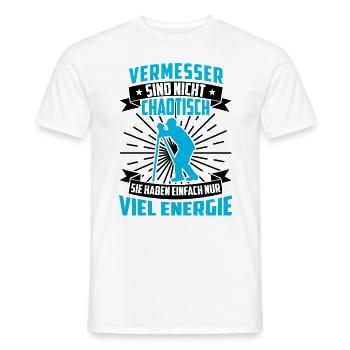 L’arpenteur est un arpenteur-géomètre chaotique - T-shirt homme - blanc - Devant - AI Model Male 178 dark (178cm)