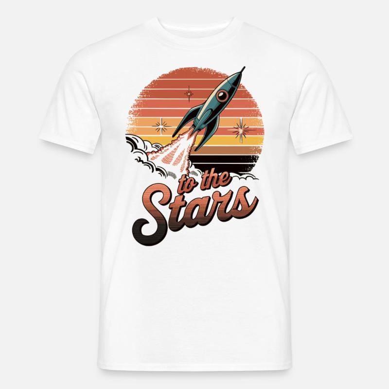 Flug zu den Sternen - Männer T-Shirt - Weiß