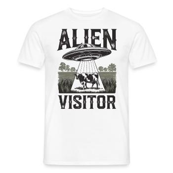 Chemise Alien Visitor - T-shirt homme - blanc - Devant - AI Model Male 178 dark (178cm)