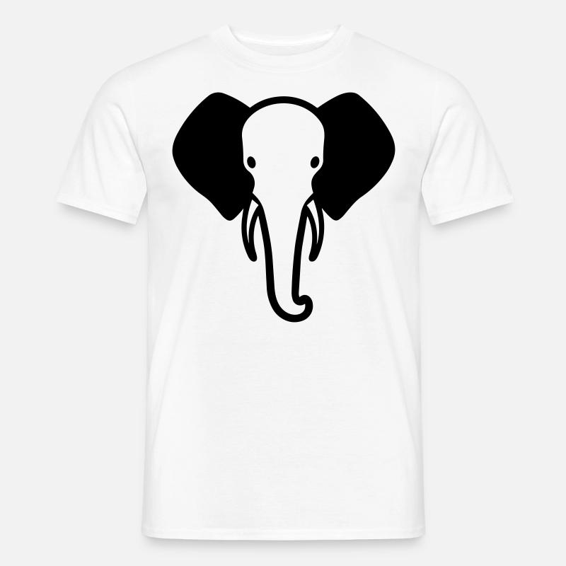 elephant - T-shirt homme - blanc
