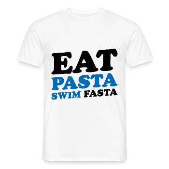 Eat Pasta Swim Fasta 15 - Männer T-Shirt - Weiß - Vorne - AI Model Male 178 dark (178cm)