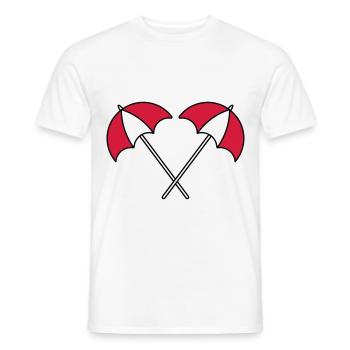 Parasol pattern summer - Men's T-Shirt - white - Front - AI Model Male 178 dark (178cm)