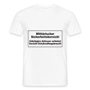 Bundeswehrsoldat Geschenk - Männer T-Shirt - Weiß - Vorne - AI Model Male 178 dark (178cm)