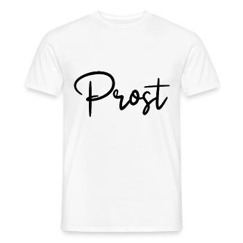 Prost Anstoßen Trinkspruch - Männer T-Shirt - Weiß - Vorne - AI Model Male 178 dark (178cm)