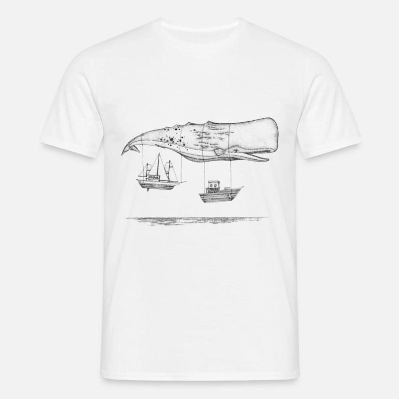 Fliegende Walboote - Männer T-Shirt - Weiß