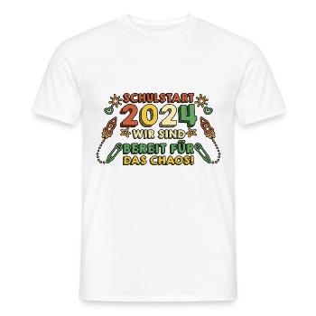 Parents Écolier École primaire Première classe Inscription - T-shirt homme - blanc - Devant - AI Model Male 178 dark (178cm)