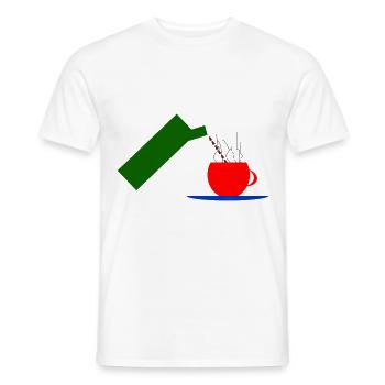 Café, amateurs de café, buveurs de café - T-shirt homme - blanc - Devant - AI Model Male 178 dark (178cm)