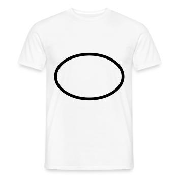 Oval circle geometry - Men's T-Shirt - white - Front - AI Model Male 178 dark (178cm)