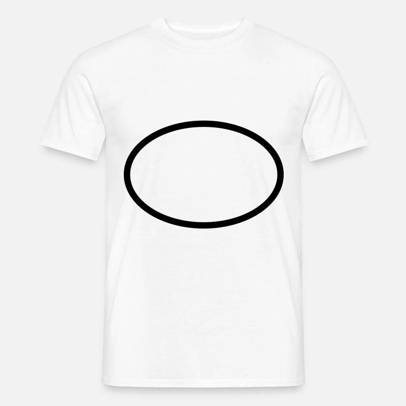 Oval Kreis Geometrie - Männer T-Shirt - Weiß