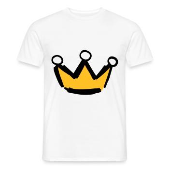 Couronne symboles motifs - T-shirt homme - blanc - Devant - AI Model Male 178 dark (178cm)