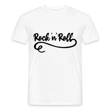 Rock 'n' Roll Hard Rock Music Rocker - Men's T-Shirt - white - Front - AI Model Male 178 dark (178cm)