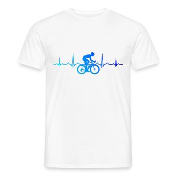 Road Bike Road Bike Road Cycling Road Cyclist - Men's T-Shirt - white - Front - AI Model Male 178 dark (178cm)