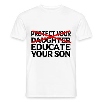 Féministe Féminisme émancipation cadeau - T-shirt homme - blanc - Devant - AI Model Male 178 dark (178cm)