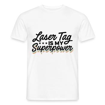 Lasertag Is My Superpower Lasertag Player Lasertag - Männer T-Shirt - Weiß - Vorne - AI Model Male 178 dark (178cm)