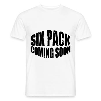 Six Pack à venir 65 - T-shirt homme - blanc - Devant - AI Model Male 178 dark (178cm)