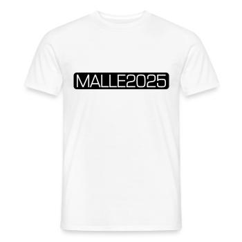 Malle 2025 - Männer T-Shirt - Weiß - Vorne - AI Model Male 178 dark (178cm)