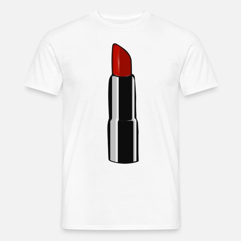 Lippenstift Schminke Geschenk - Männer T-Shirt - Weiß
