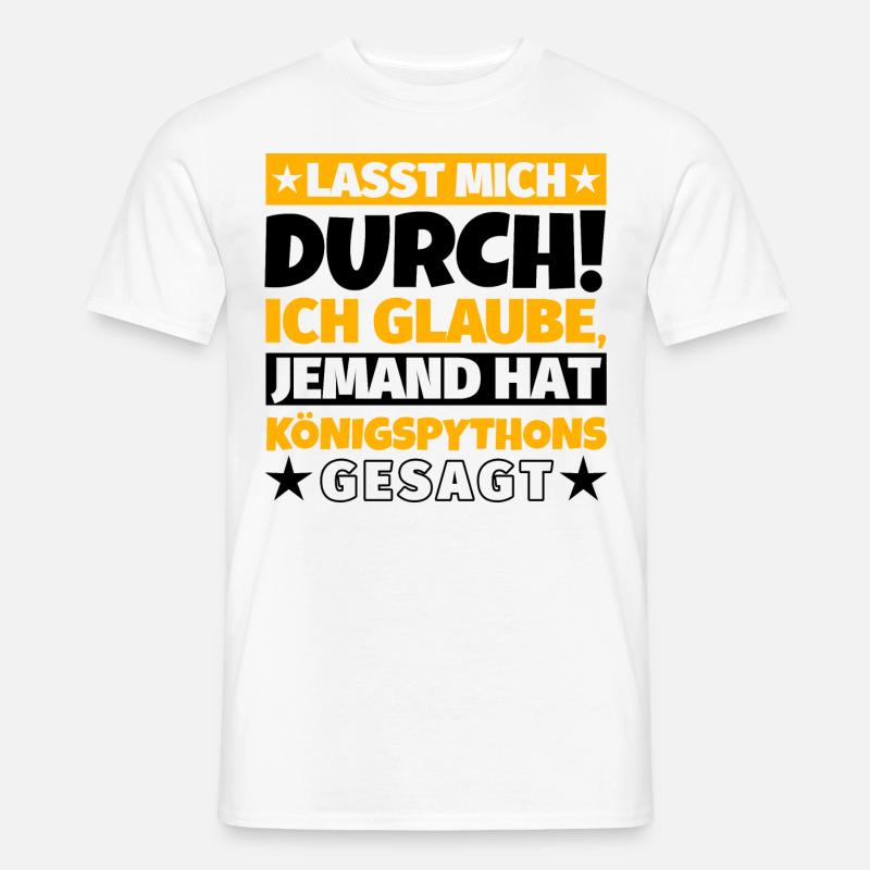 Königspythons - Männer T-Shirt - Weiß
