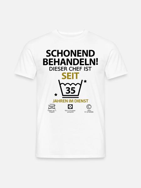 Chef Jubiläum Firmenjubiläum 35 Jahre Jähriges - Männer T-Shirt - Weiß