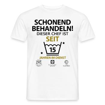 Chef Jubiläum Firmenjubiläum 15 Jahre Jähriges - Männer T-Shirt - Weiß - Vorne - AI Model Male 178 dark (178cm)