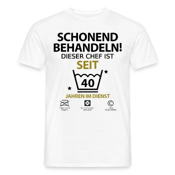 Chef Jubiläum Firmenjubiläum 40 Jahre Jähriges - Männer T-Shirt - Weiß - Vorne - AI Model Male 178 dark (178cm)
