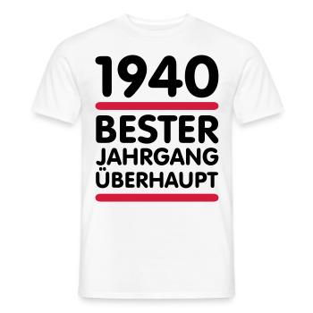 Bester Jahrgang 1940 geboren - Männer T-Shirt - Weiß - Vorne - AI Model Male 178 dark (178cm)
